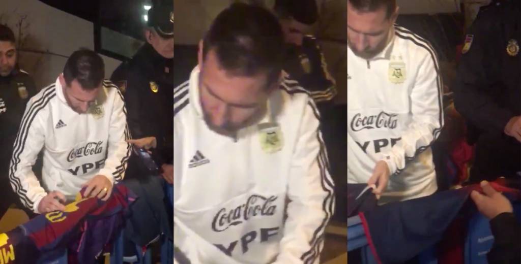 A Messi le dieron la camiseta del club que odia al Barcelona y la firmó