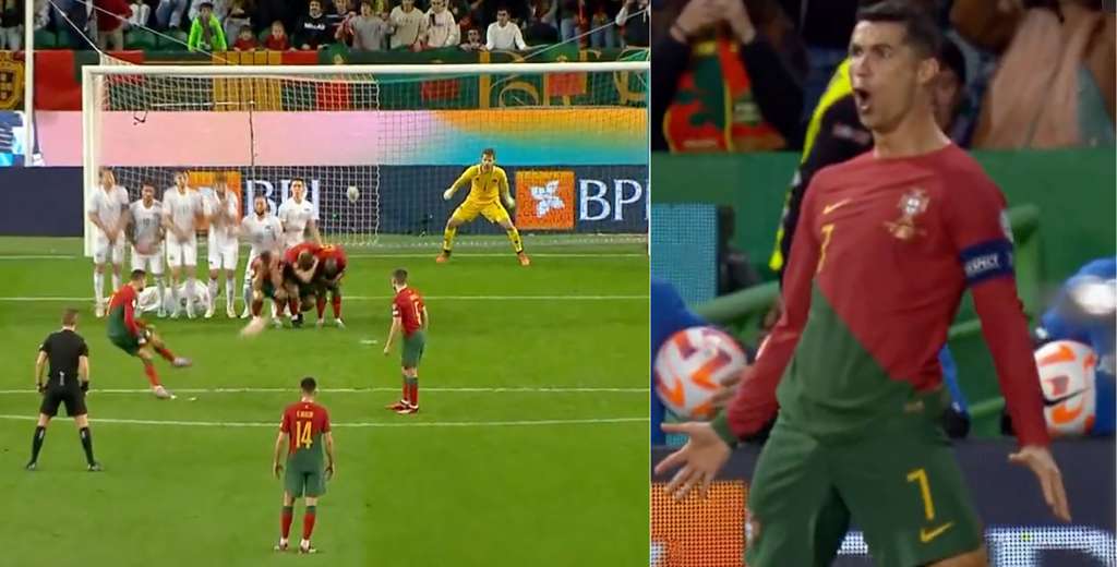 Cristiano Ronaldo infernal: volvió a Portugal y metió este golazo de tiro libre