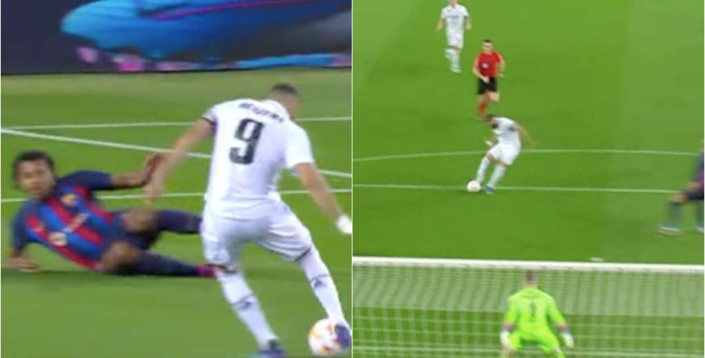 Se puso nervioso: el golazo de primera que clavó Benzema al FC Barcelona