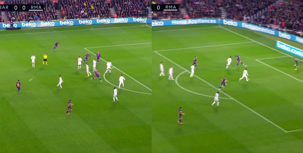 Messi le hizo un pase sensacional y Jordi Alba le pegó horrible