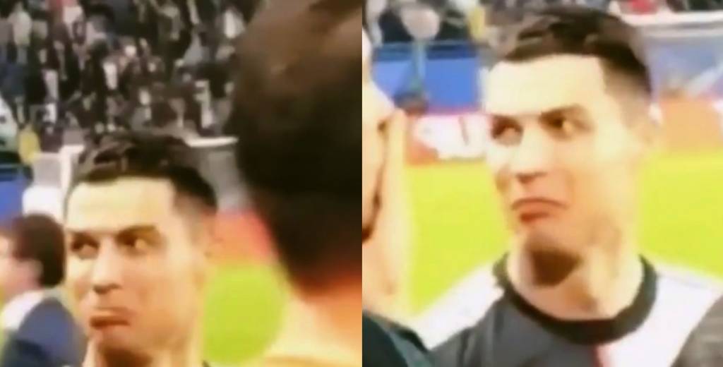 La reacción de Cristiano Ronaldo cuando le gritaron "Messi, Messi"