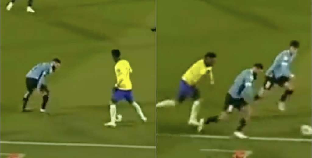 Vinicius quiso tirar un de Ronaldinho: se olvidó la pelota y quedó ridiculizado
