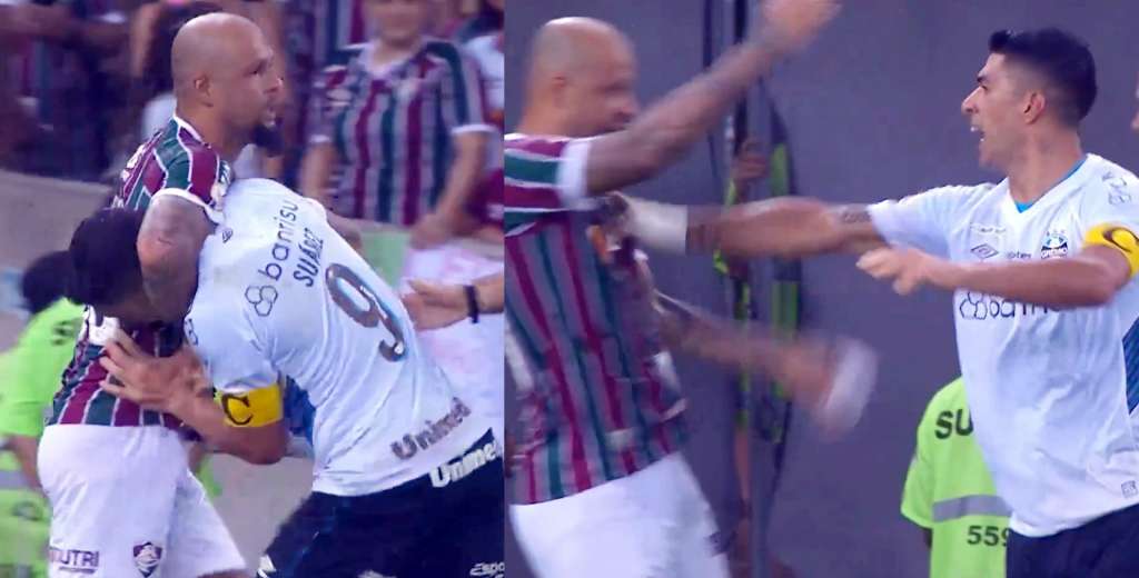 Esto nunca lo viste: Felipe Melo agarró del cuello a Luis Suárez y casi se agarran