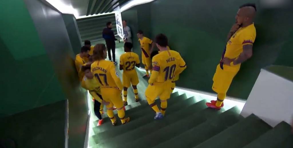 Messi y la frase que le lanzó a los compañeros en el túnel contra el Betis