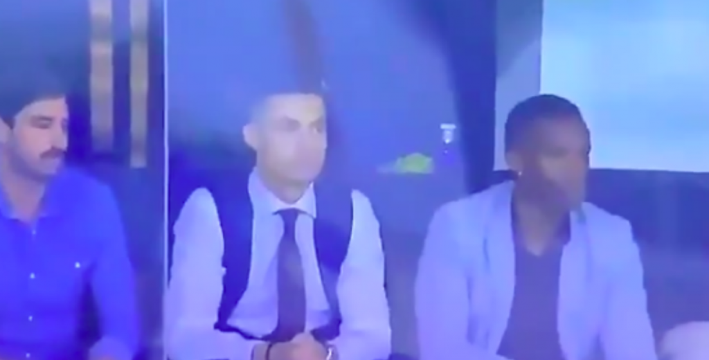 La reacción de Cristiano Ronaldo al ver el gol de Vinicius al Barcelona